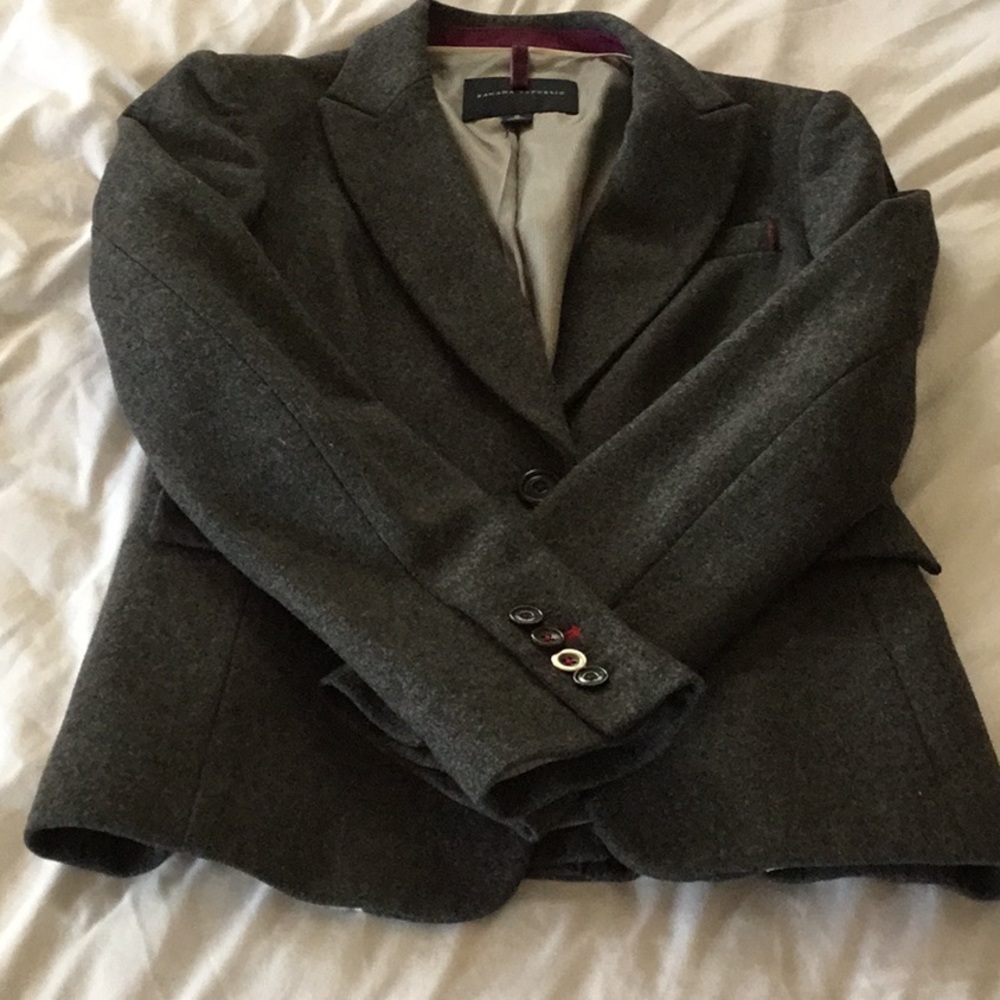 Banana republic 0 gray wool blazer